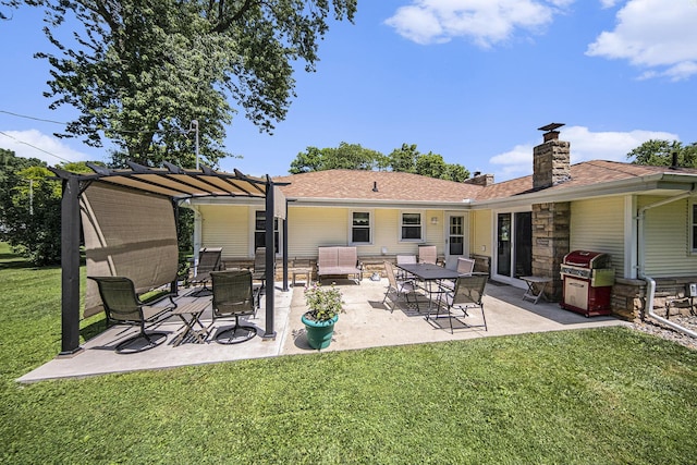 119 Burt Ave, Jackson, MI 49201 - view of patio with a pergola and a grill