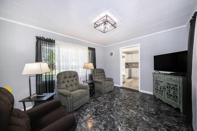 119 Burt Ave, Jackson, MI 49201 - living room featuring ornamental molding