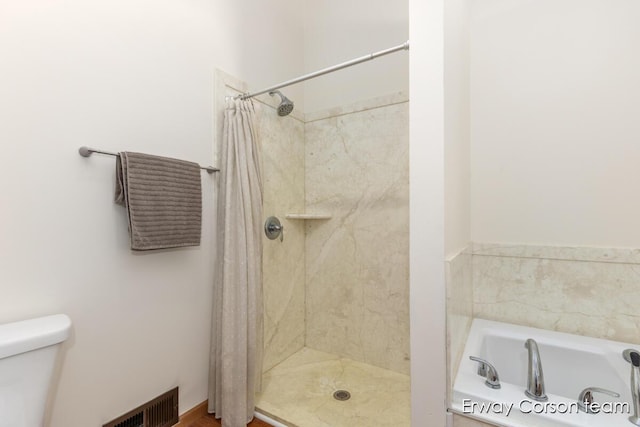 5599 Marsh Rd, Shelbyville, MI 49344 - bathroom with a garden tub and tiled shower