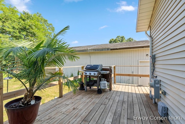 5599 Marsh Rd, Shelbyville, MI 49344 - wooden terrace featuring grilling area
