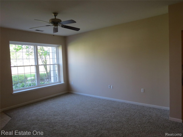 3153 Kneeland Cir, Howell, MI 48843 - spare room with carpet and ceiling fan