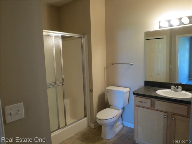 3153 Kneeland Cir, Howell, MI 48843 - full bathroom featuring a stall shower, vanity, and tile patterned floors