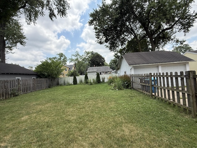 1316 Vassar Dr, Kalamazoo, MI 49001 - fenced backyard with a garage