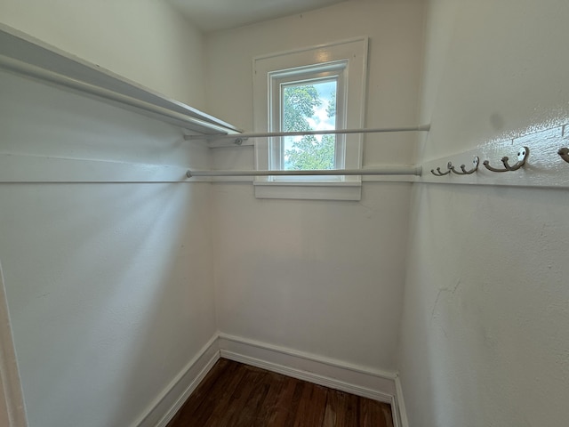 1316 Vassar Dr, Kalamazoo, MI 49001 - spacious closet with dark wood-style floors