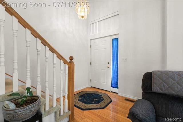 3070 10th St, Monroe, MI 48162 - foyer with wood finished floors and stairs