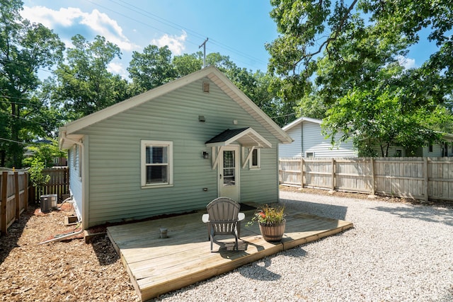 10637 Portage Rd, Portage, MI 49002 - back of house with a fenced backyard and a deck