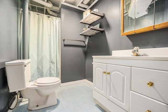 15645 Rich Ln, Hickory Corners, MI 49060 - full bath with vanity, tile patterned floors, and a shower with shower curtain