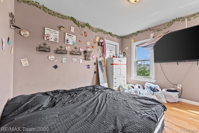 22 W Henry St, River Rouge, MI 48218 - bedroom with wood finished floors and baseboards