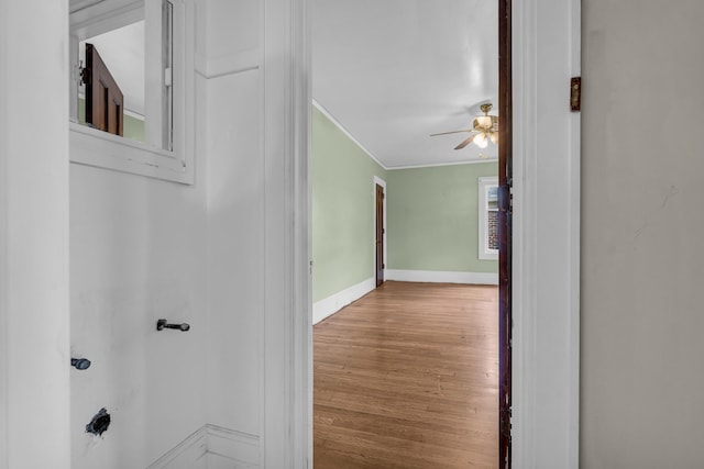 1227 Longfellow St, Detroit, MI 48202 - hallway featuring wood finished floors and ornamental molding