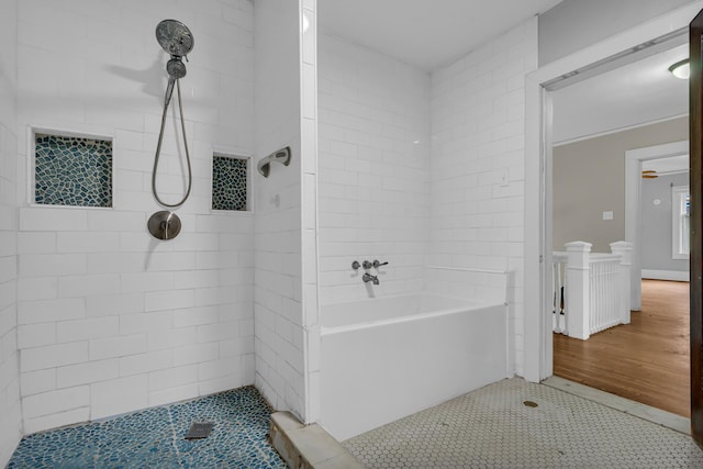 1227 Longfellow St, Detroit, MI 48202 - bathroom featuring a tub to relax in and a tile shower