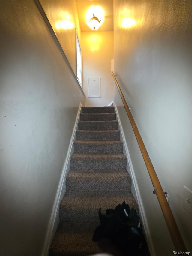 20460 Appoline St, Detroit, MI 48235 - staircase featuring carpet flooring