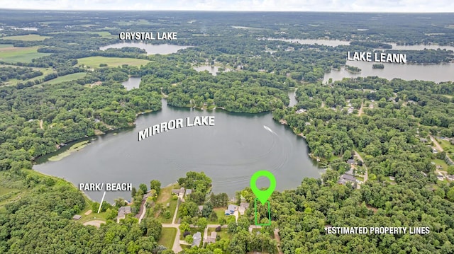 263 Westshore Dr, Jerome, MI 49249 - bird's eye view of a large body of water and a forest