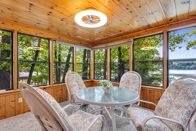 263 Westshore Dr, Jerome, MI 49249 - sunroom / solarium with outdoor dining area and a water view