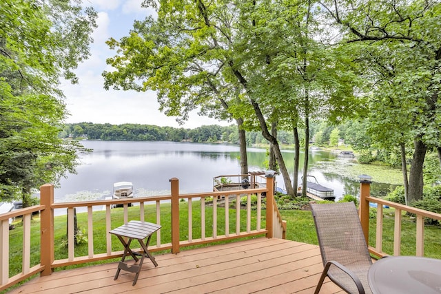 263 Westshore Dr, Jerome, MI 49249 - deck featuring a water view