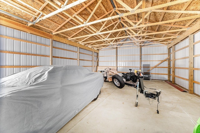 617 E Thorn St, Hastings, MI 49058 - garage with metal wall