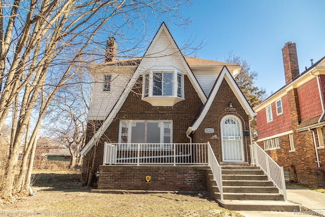 3926 Three Mile Dr, Detroit, MI 48224 - english style home featuring brick siding