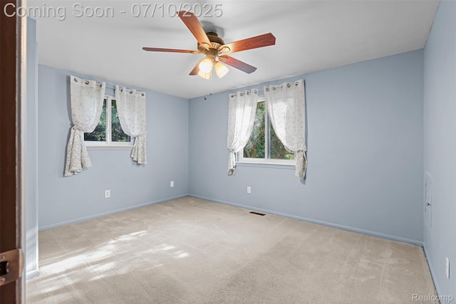 1560 Mercedes St, West Bloomfield, MI 48324 - spare room featuring carpet flooring and a ceiling fan