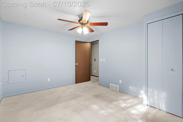 1560 Mercedes St, West Bloomfield, MI 48324 - unfurnished bedroom with carpet, a ceiling fan, and a closet