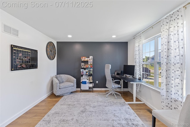 6649 Maplelawn Dr, Ypsilanti, MI 48197 - home office featuring recessed lighting and wood finished floors