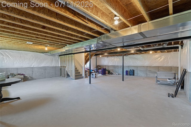 6649 Maplelawn Dr, Ypsilanti, MI 48197 - unfinished below grade area featuring stairs