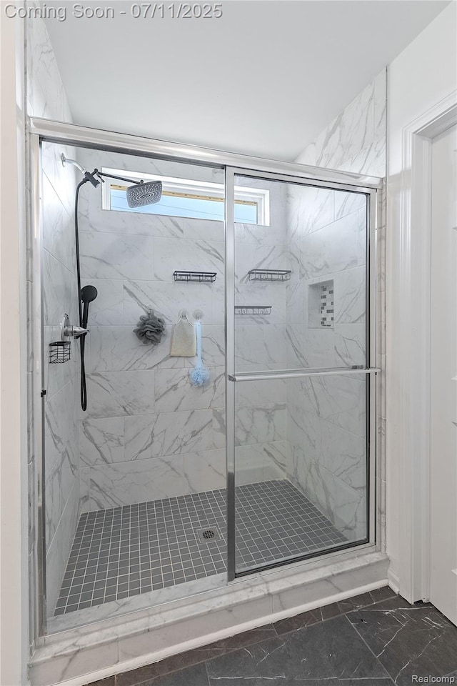 6649 Maplelawn Dr, Ypsilanti, MI 48197 - full bathroom with a marble finish shower