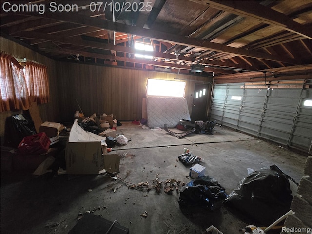 46 Michigan St, Mount Clemens, MI 48043 - garage featuring wooden walls