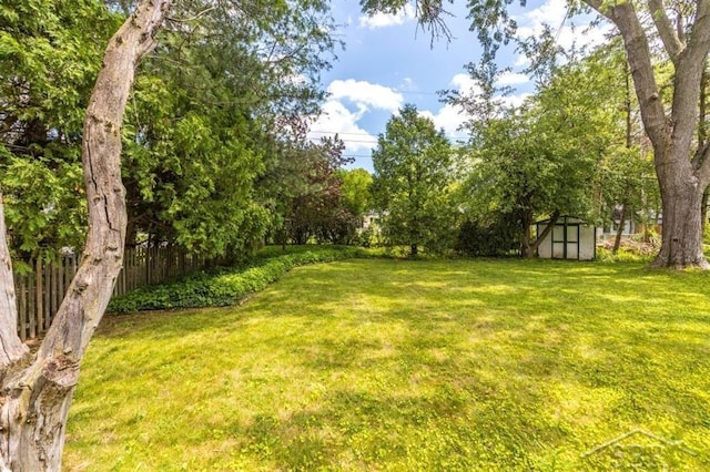 595 Stoneham Rd, Saginaw, MI 48638 - view of yard with a storage unit