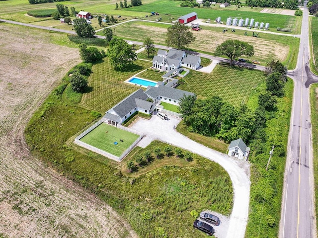 15337 Pardee Rd, Galien, MI 49113 - overview of rural landscape featuring extensive farmland and a pool area