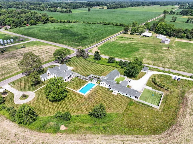 15337 Pardee Rd, Galien, MI 49113 - overview of rural landscape with large plots for crops and a pool