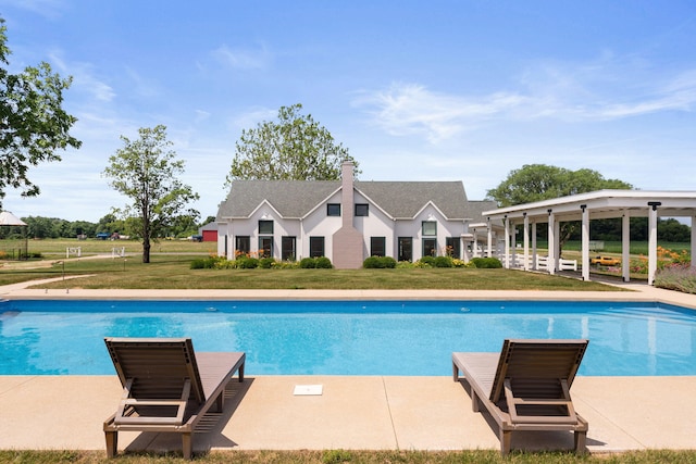 15337 Pardee Rd, Galien, MI 49113 - outdoor pool featuring a yard and a patio