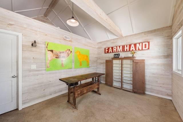 15337 Pardee Rd, Galien, MI 49113 - game room with wood walls and carpet