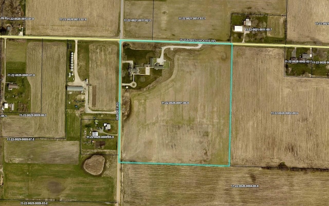 15337 Pardee Rd, Galien, MI 49113 - aerial view of property's location with property parcel outlined