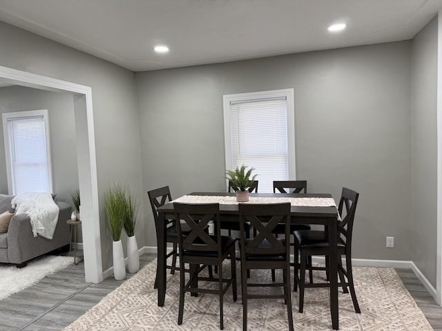 1008 Cooper Ave, Kalamazoo, MI 49048 - dining space featuring recessed lighting, plenty of natural light, and light wood-style flooring