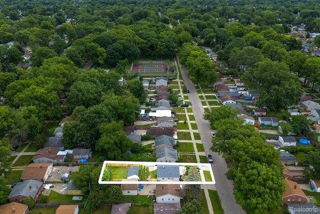 25288 Hopkins St, Dearborn Heights, MI 48125 - aerial view of residential area featuring property parcel outlined