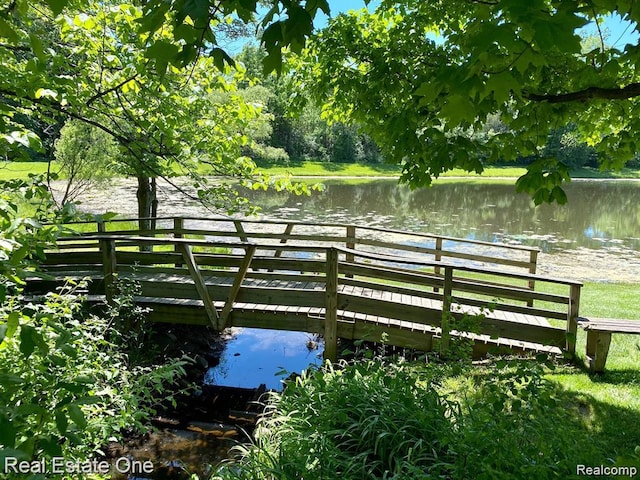 25748 Lexington Dr Unit 5, South Lyon, MI 48178 - dock area with a water view