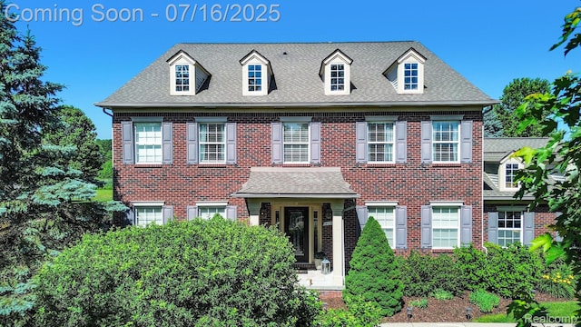 4190 Derry Ct, Oakland, MI 48306 - colonial-style house with brick siding and a shingled roof