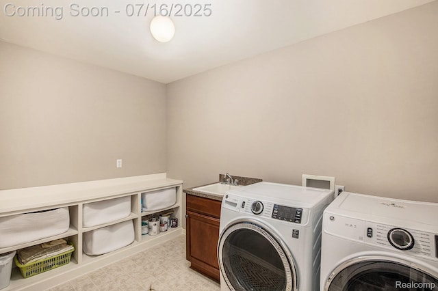 4190 Derry Ct, Oakland, MI 48306 - laundry room featuring separate washer and dryer and cabinet space