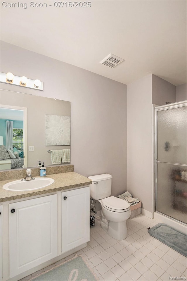 4190 Derry Ct, Oakland, MI 48306 - ensuite bathroom featuring a shower stall, vanity, and tile patterned flooring