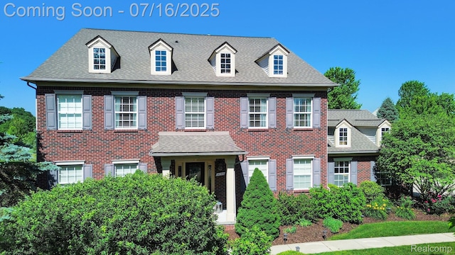 4190 Derry Ct, Oakland, MI 48306 - colonial house featuring brick siding and a shingled roof