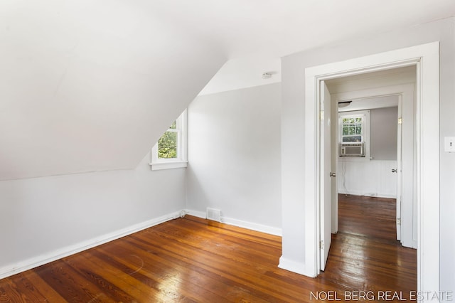 1307 Waverly Ave, Grand Haven, MI 49417 - bonus room featuring hardwood / wood-style floors, cooling unit, and lofted ceiling
