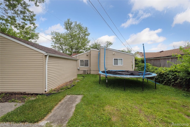 25143 Fern St, Roseville, MI 48066 - view of green lawn featuring a trampoline