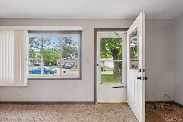 25143 Fern St, Roseville, MI 48066 - doorway to outside with carpet flooring