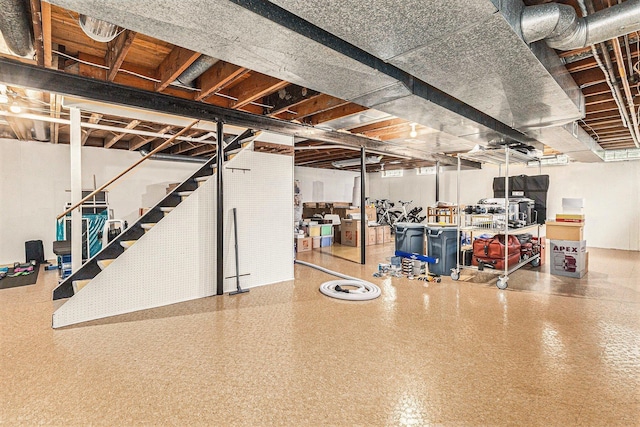 4213 Wentworth Dr, Troy, MI 48098 - unfinished basement featuring stairway