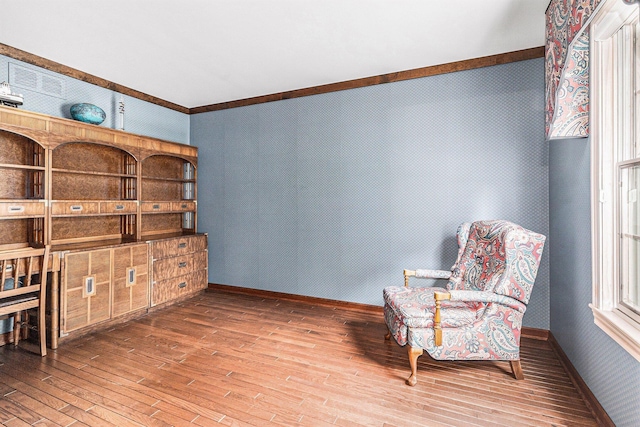 4213 Wentworth Dr, Troy, MI 48098 - living area featuring hardwood / wood-style flooring and baseboards