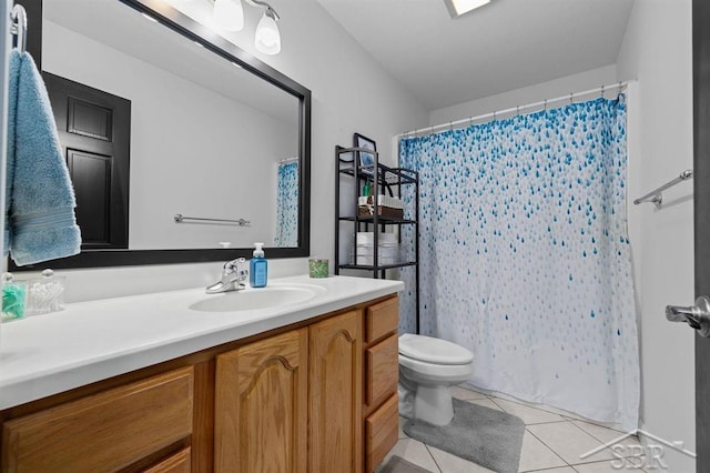 936 Appaloosa Pass, Auburn, MI 48611 - full bathroom with vanity, tile patterned floors, and a shower with curtain