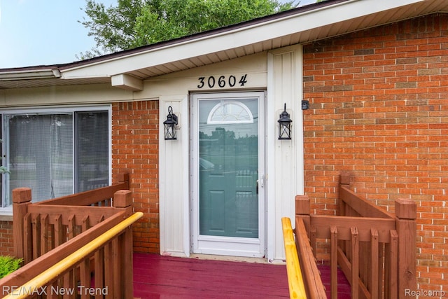 30604 Ann Arbor Trl, Westland, MI 48185 - entrance to property featuring brick siding