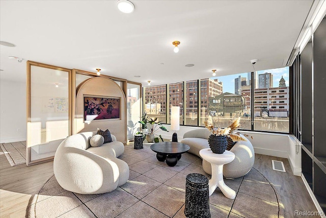 330 Gratiot Ave Unit 1504, Detroit, MI 48226 - building lobby featuring a view of city and a security system