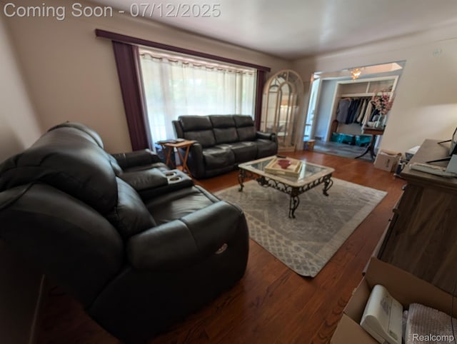 22048 Rougewood Dr, Southfield, MI 48033 - living area featuring wood finished floors