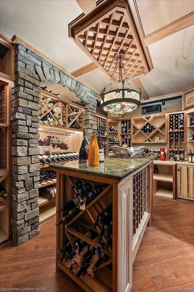 347 Pine Ridge Dr, Bloomfield Hills, MI 48304 - wine area with wood finished floors
