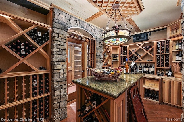 347 Pine Ridge Dr, Bloomfield Hills, MI 48304 - wine area with wood finished floors